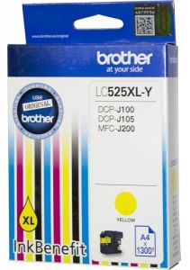 BROTHER LC525XLY INK 1.3K YELLOW ORIGINAL