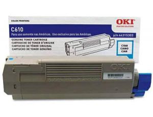 OKI TONER C610 CYAN 6K ORIGINAL