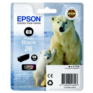 EPSON T26114012 INK 26 PHOTO CLARIA BLK Original