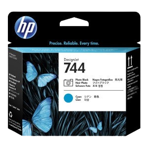 HP F9J86A 744 PRINTHEAD PHOTO BLK CYAN Original