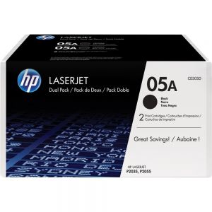 HP CE505D TONER 05A 2 PACK BLACK ORIGINAL