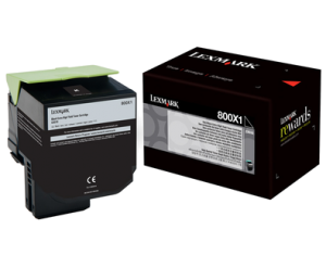 LEXMARK 80C0X10 TONER 800X1 EHIGH BLK 8K ORIGINAL