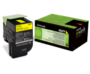 LEXMARK 80C20Y0 TONER 802Y RET YEL 1K ORIGINAL