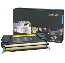 LEXMARK C736H2YG TONER C736 HY YEL 10K ORIGINAL