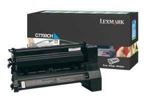 LEXMARK C7700CH TONER CYAN HY RPROG 10K ORIGINAL