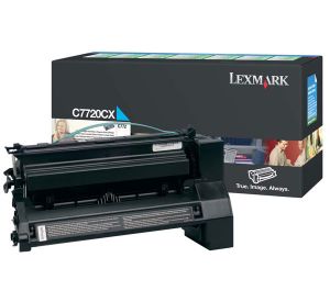 LEXMARK C7720CX TONER CYAN HY RPROG 15K ORIGINAL