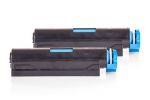 ECO-LINE OKI 44574702 Toner Black Doublepack