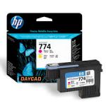 HP P2W01A PRINTHEAD 774 MATTE BLACK/CYAN Original