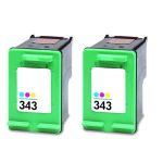 INK HP CB332EE/Nr.343+50%-Color-Doublepack-HC-2x495pag-Premium Rebuilt