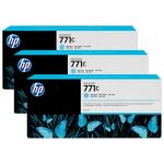 HP B6Y36A INK 771C 3/PK 775-ML LT Cyan Original