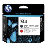 HP F9J88A 744 PRINTHEAD MATTE BLACK RED Original
