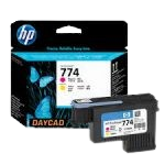 HP P2W01A PRINTHEAD 774 MATTE BLACK/CYAN Original