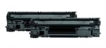 HP CB436A-Black-Doublepack-2x2000pag-Premium Rebuilt Toner