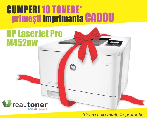 Iprimantă HP Laserjet cadou la 10 tonere cumpărate